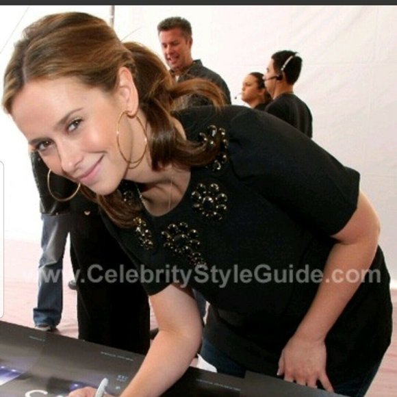 CELEB FAVE!  $288 KARTA Jeweled Tunic Top BLOUSE - Picture 2 of 8